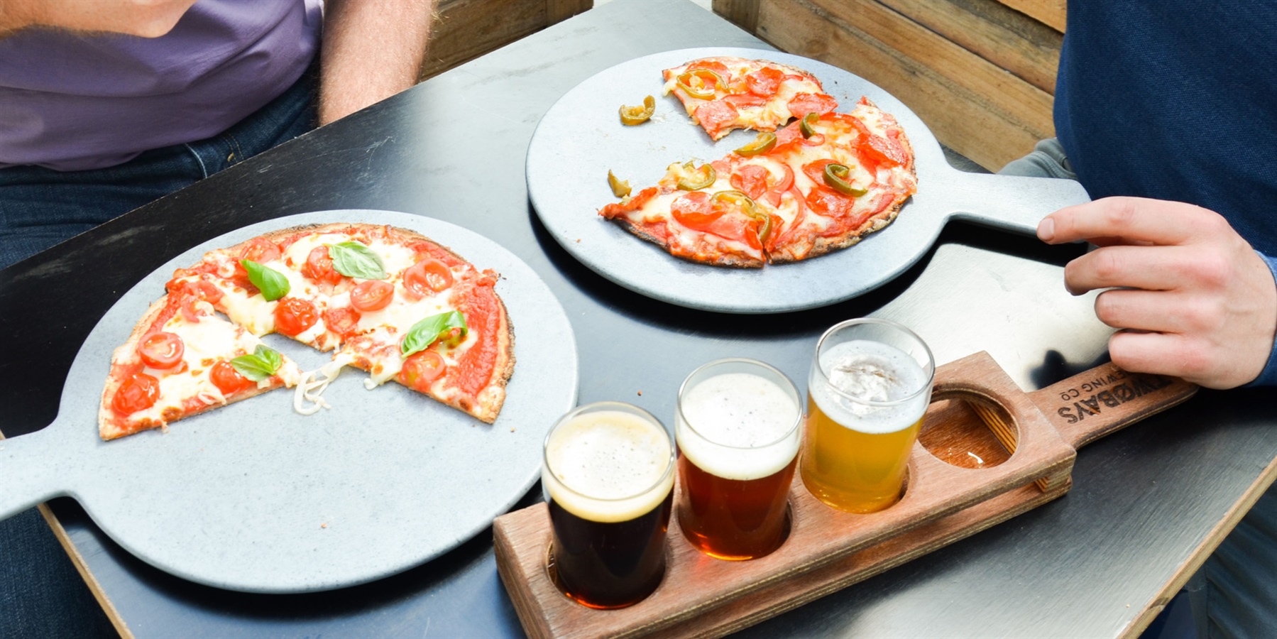 Pizza and Beer at TwoBays Brewery